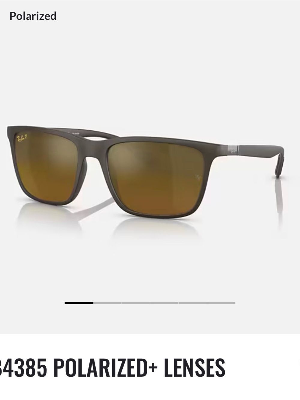 Ray-Ban Brown Matte Frame Sunglasses with Brown Mirror Gold Polarized Lenses